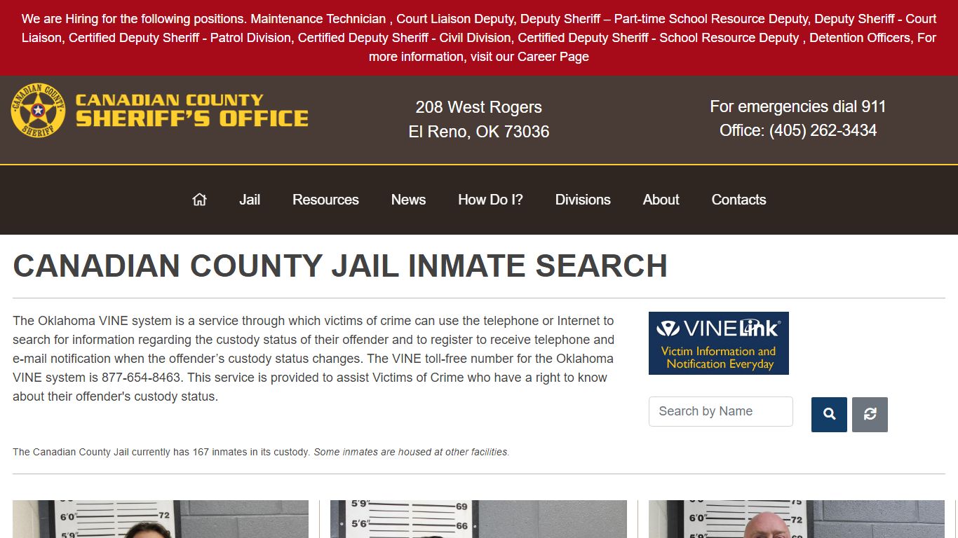 Inmate Search - Canadian County Sheriff's Office